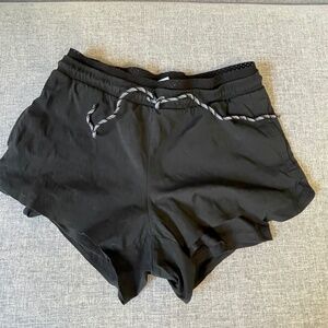 Athleta Black Active Shorts with Bike Shorts Liners Size 4